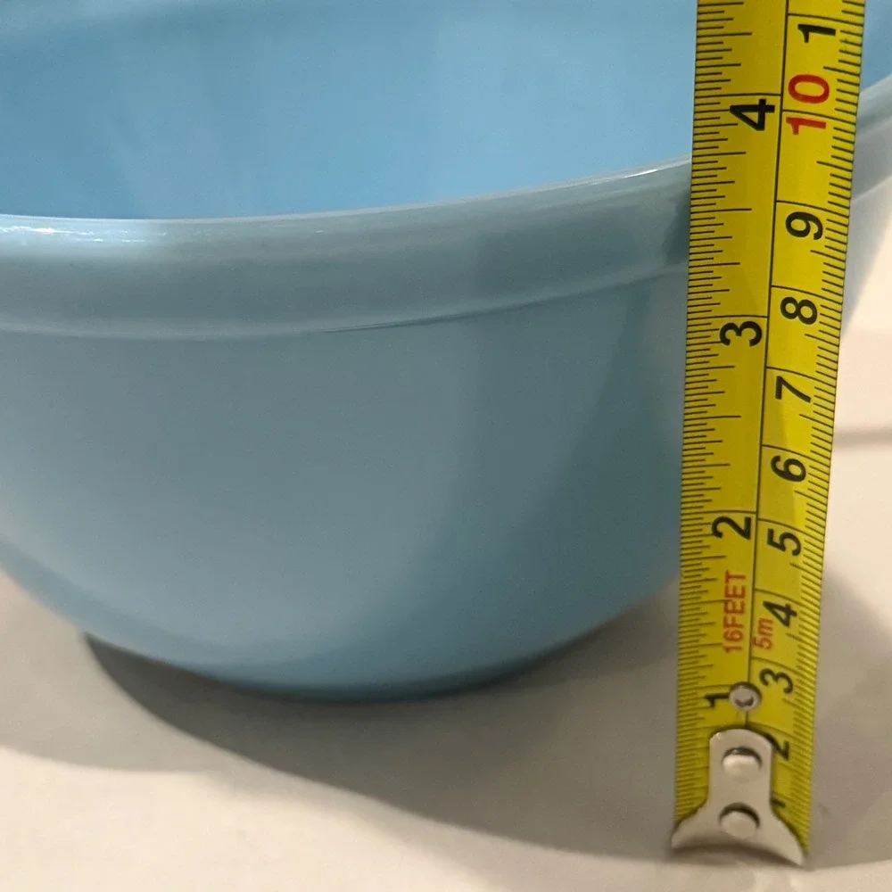 Vintage Pyrex Delphite Blue 401 402 Nesting Mixing Bowls Rare HTF Opal Glass Set